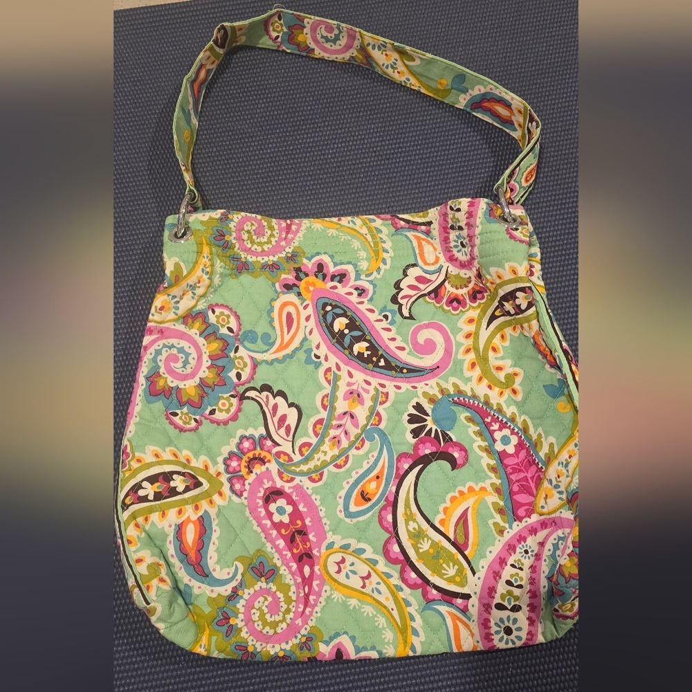 Vera Bradley Green Paisley Shoulder Bag
